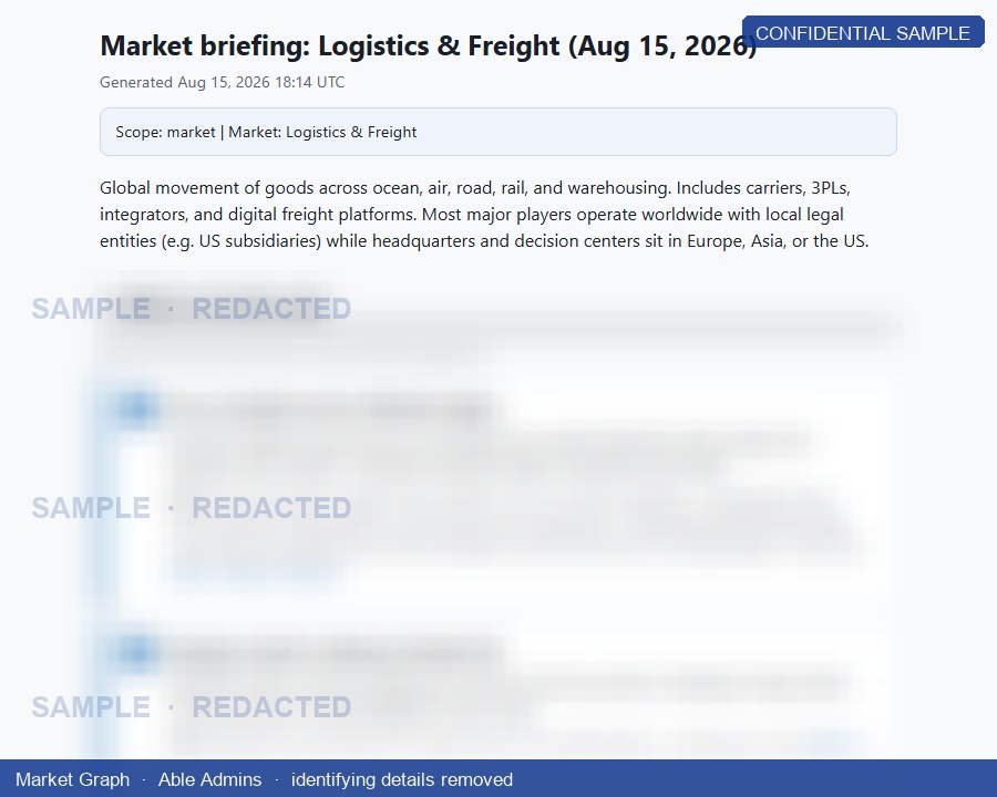 Redacted close-up of logistics weekly actions